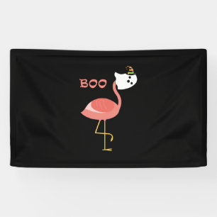Lona Flamingo Boo Ghost Funny Flamingo Animal de Cuta