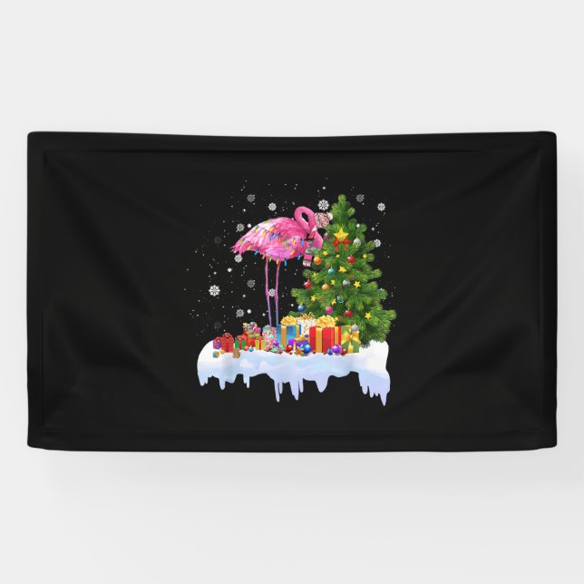 Lona Flamingo Christmas Tree Lights (Horizontal)