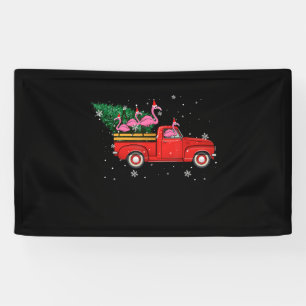 Lona Flamingo Riding Red Truck Xmas Santa Hat Navidades