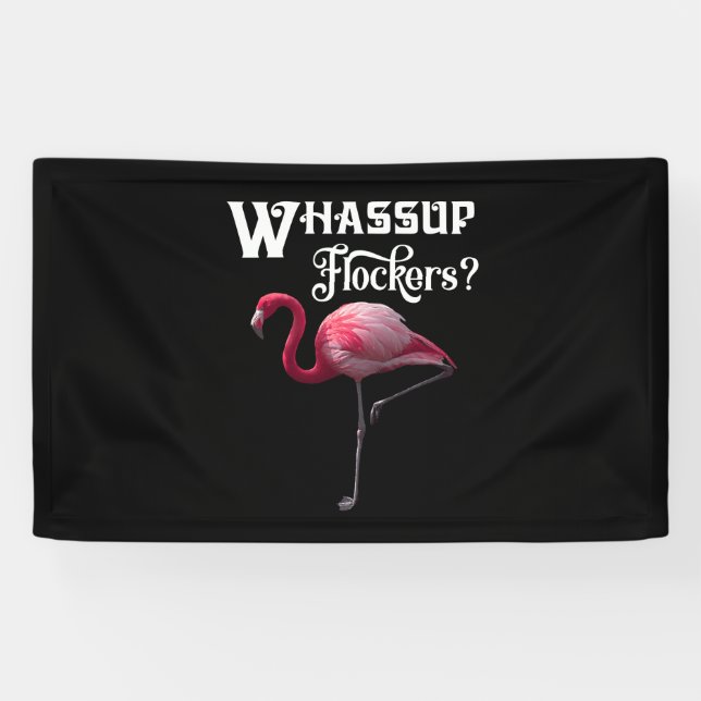 Lona Flamingo rosa - Cazadores de Whassupe_ (Horizontal)
