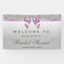 Lona Flauta Silver Sequin Lilac Diamond Bow Bridal Show