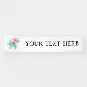 Lona Fléon roja sobre fondo acuarela