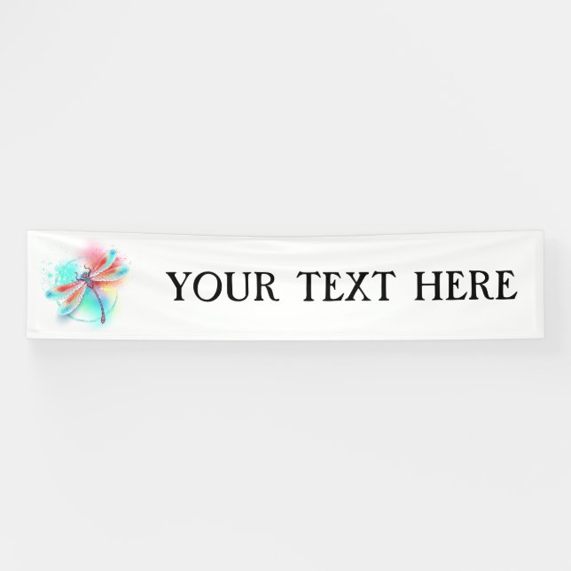 Lona Fléon roja sobre fondo acuarela (Horizontal)