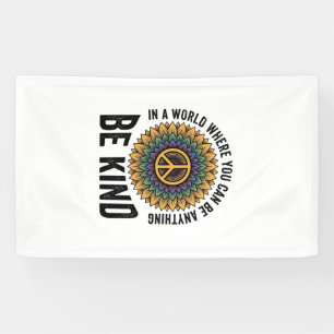 Lona Flor de Arcoíris de la Paz Diseño de Camiseta Vint