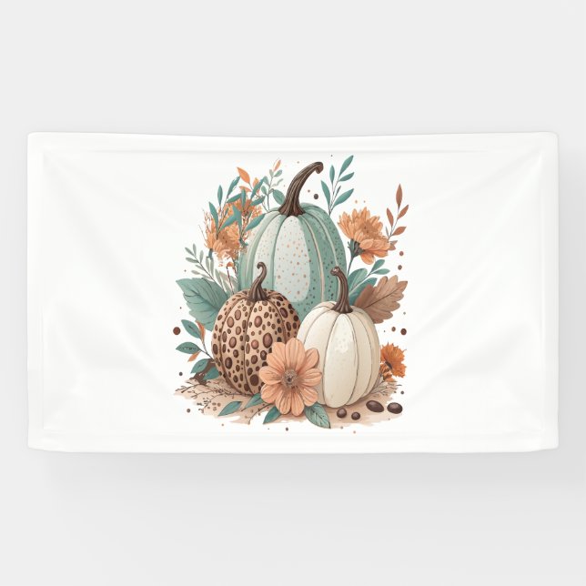 Lona Flor de calabaza boho (Horizontal)