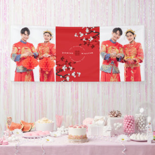 Lona Flor de Cerezo y Doble Felicidad Boda China