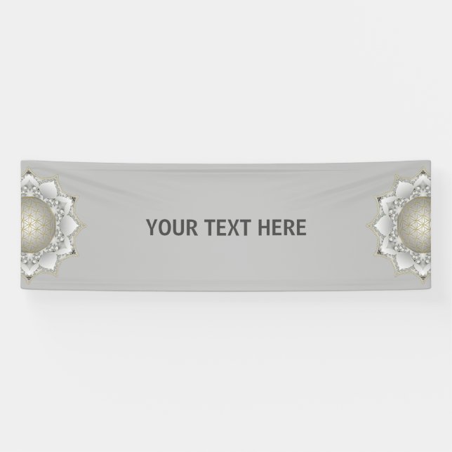 Lona Flor De Vida - Flores Mandala 1 (Horizontal)