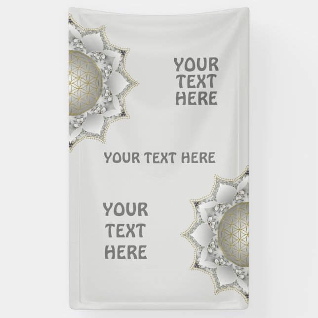 Lona Flor De Vida - Flores Mandala 1 (Vertical)