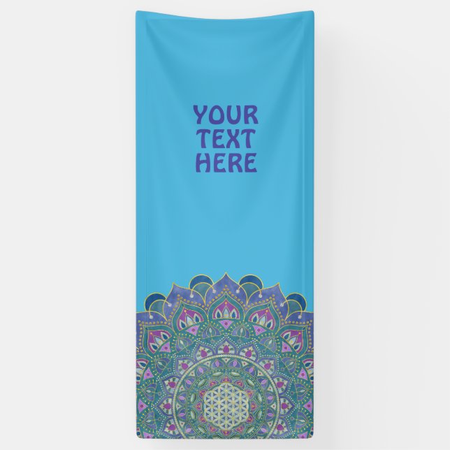 Lona Flor De Vida - Mandala Estilo India 2 (Vertical)