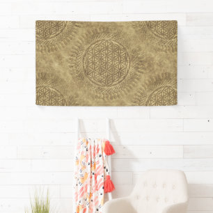 Lona Flor de vida - sol - patrón ininterrumpido 4