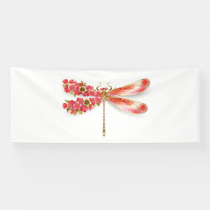 Lona Flor libélula con sakura de joyas