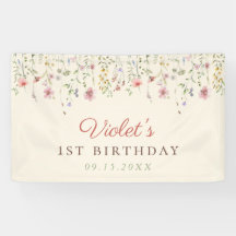 Flor Pequeña Flor Silvestre Primer cumpleaños