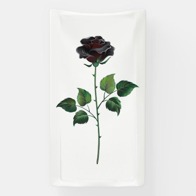 Lona Flor rosa negra (Vertical)