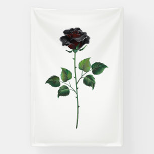 Lona Flor rosa negra