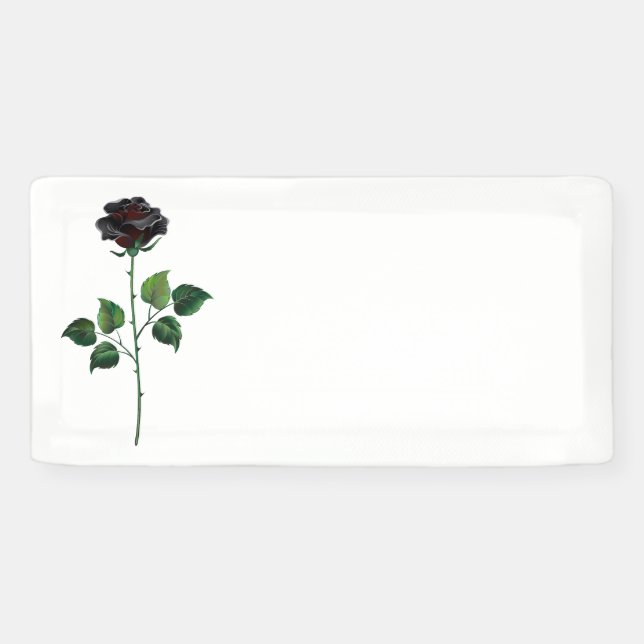 Lona Flor rosa negra (Horizontal)