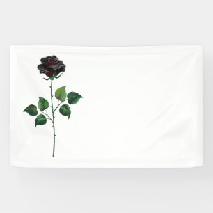 Lona Flor rosa negra