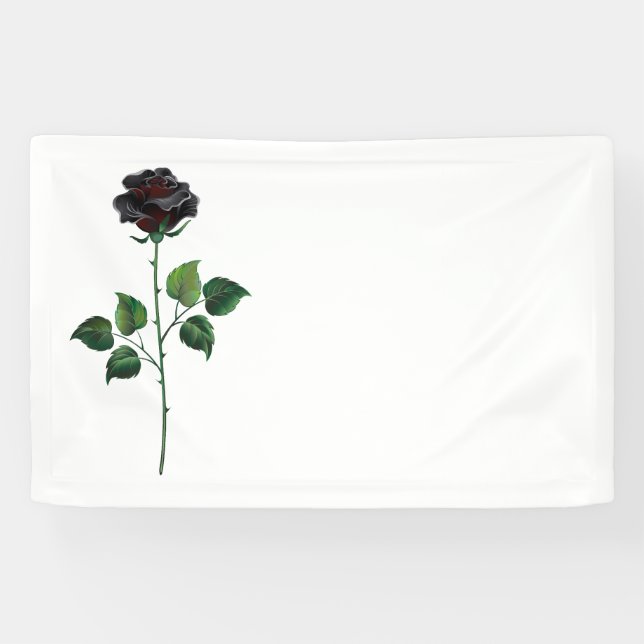 Lona Flor rosa negra (Horizontal)