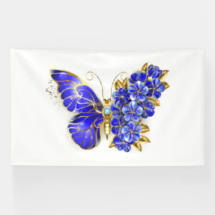 Lona Flor Sapphire Mariposa