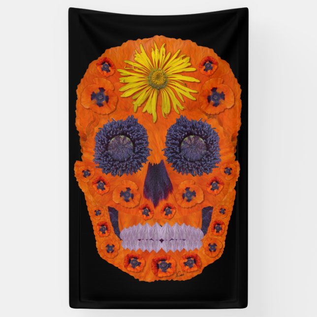Lona Flor Skull 1 (Vertical)