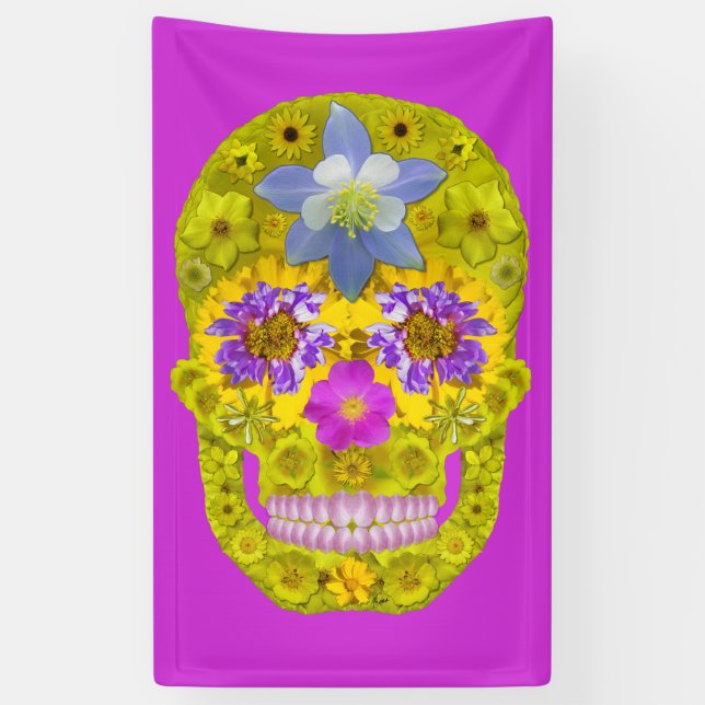 Lona Flor Skull 2 (Vertical)
