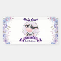 Floral de vaca sagrada Fiesta de cumpleaños