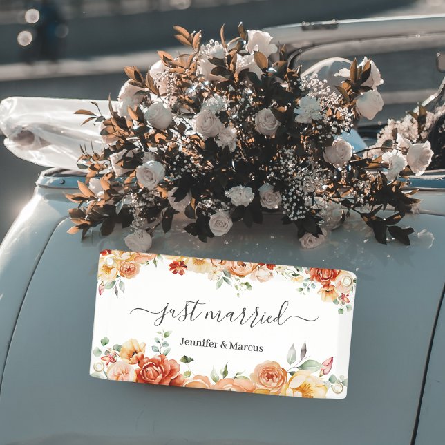 Lona Floral elegante coche recién casado (Subido por el creador)