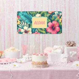 Lona Floral hawaiano/tropical