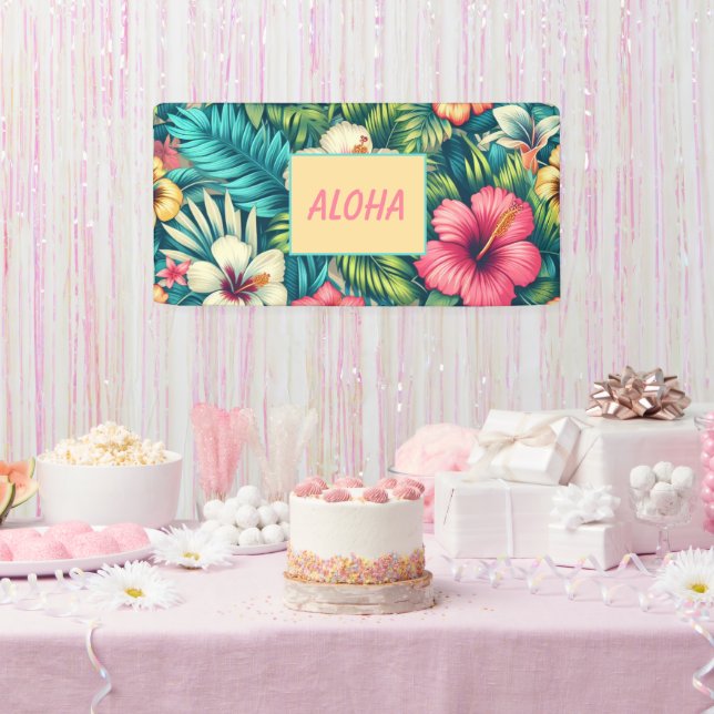 Lona Floral hawaiano/tropical (Fiesta)