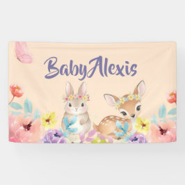 Lona Floral lindo animal bebé fondo de ducha