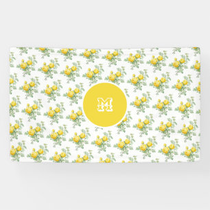 Lona Floral rosa amarillo vintage elegante