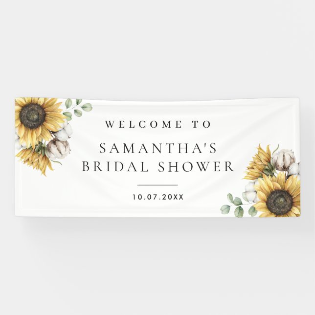Lona Floral Sunflower Summer Bridal Shower (Horizontal)