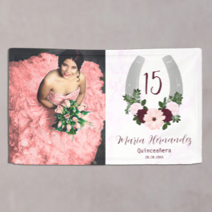 Lona Floral Western Horseshoe Quinceanera