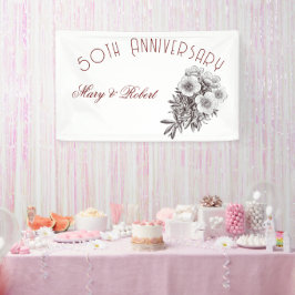Lona Floreció 50º aniversario - personalizado
