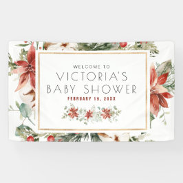 Lona Florería de Navidad | Bienvenida a Baby Shower