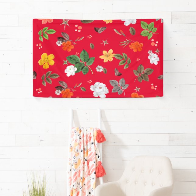 Lona Flores amarillas y rosas blancas 13 (In situ)