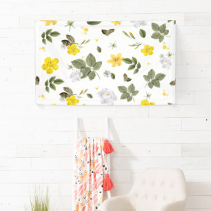 Lona Flores amarillas y rosas blancas 3