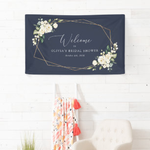 Lona Flores blancas, flores de crema, boho, bienvenida