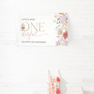 Lona Flores Coloridas, Boho, Bienvenida al Primer Cumpl