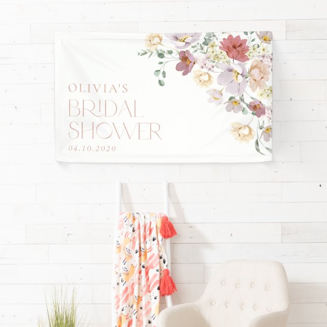 Lona Flores coloridas, flores silvestres, bienvenida a  (In situ)