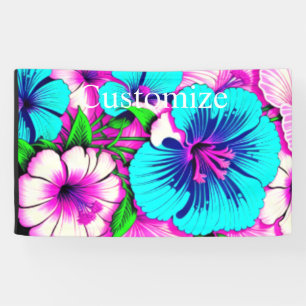 Lona Flores de Hibiscus multicolores Thunder_Cove