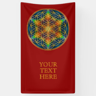 Lona FLORES DE LA VIDA - Florecimiento fractal 1
