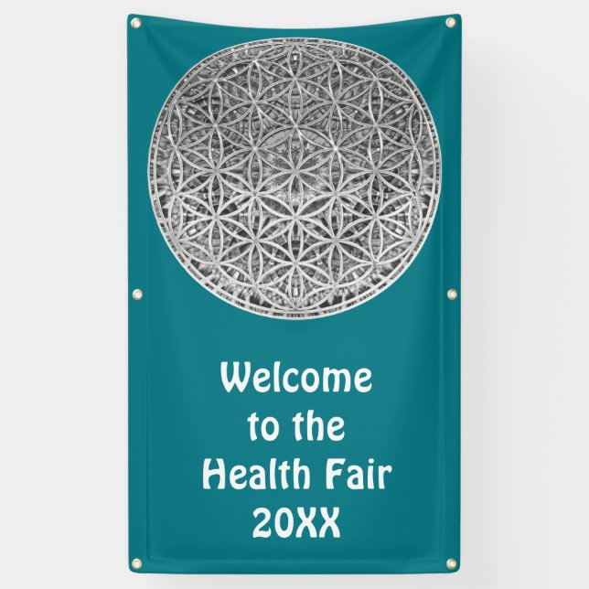 Lona FLORES DE LA VIDA - Medalla Plata (Vertical)