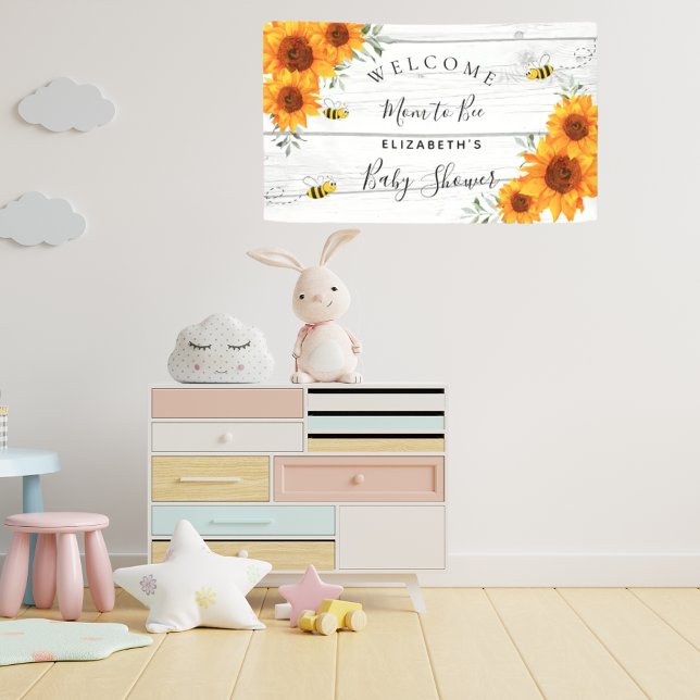 Lona Flores de madera rústicas de Baby Shower mamá a la (Subido por el creador)