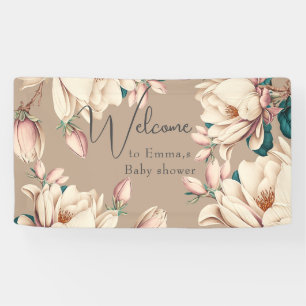 Lona Flores de magnolia pétalos de bebé