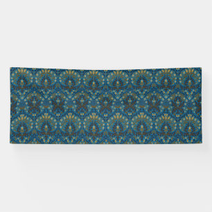 Lona Flores de Otoño Azules y Turquesa de William Morri