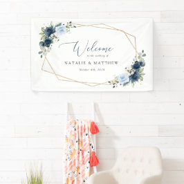 Lona Flores Navy, Flores Azules, Boho, Bienvenida Boda