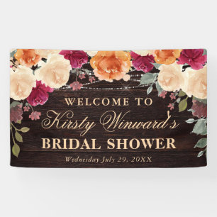 Lona Flores Otoñales Rojas y Naranjas Boda Bridal Showe