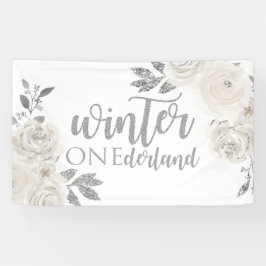 Lona Flores plateadas de Winter Onederland