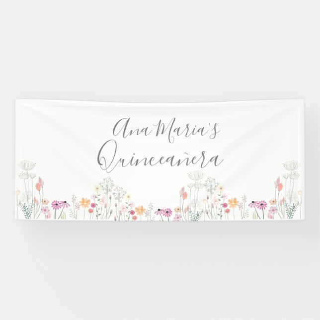 Lona Flores silvestres Personalizado (Horizontal)