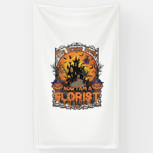 Lona Floristería Escoba Rota Bruja de Halloween Calabaz